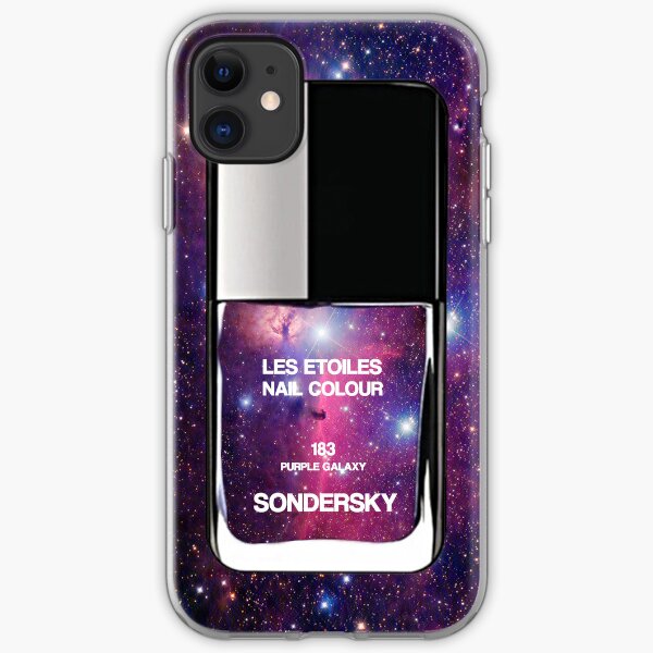 Nail Polish Bottle - Galaxy Purple iPhone Soft Case