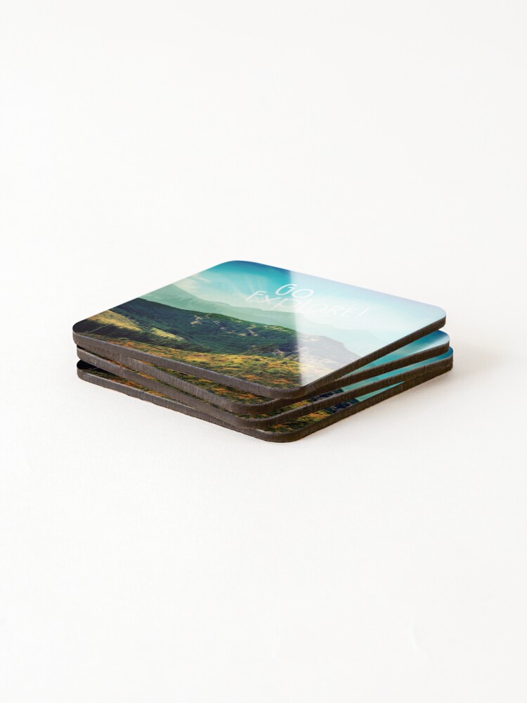 Thumbnail 4 of 5, Coasters (Set of 4), Go Explore! designed and sold by RDeleansDesign.