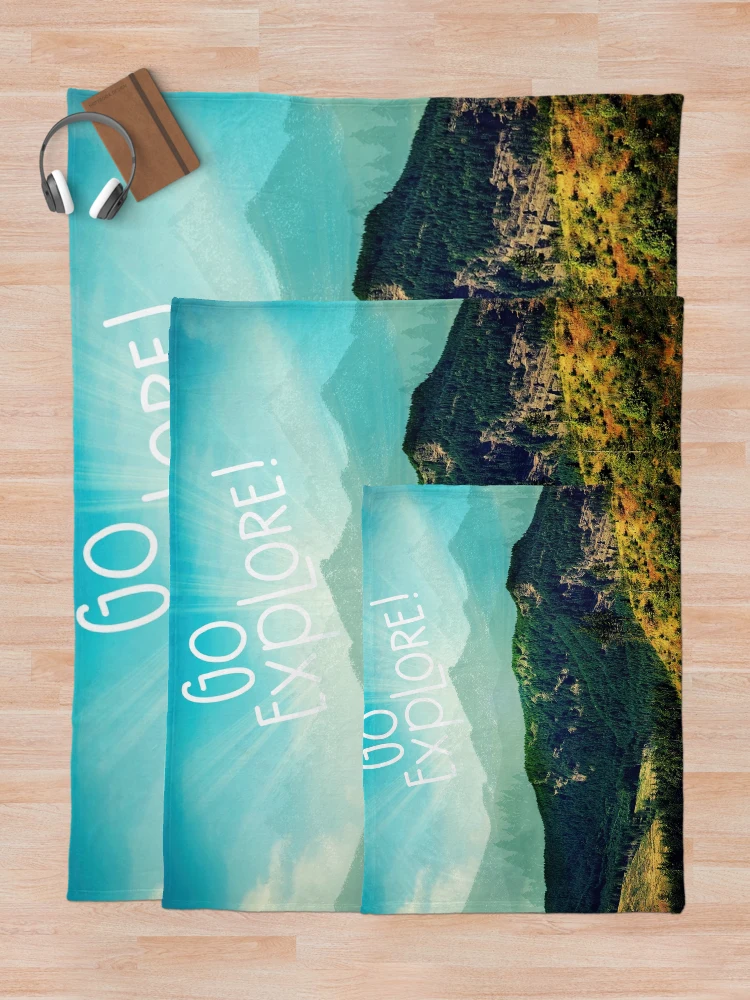 Thumbnail 5 of 6, Throw Blanket, Go Explore! designed and sold by RDeleansDesign.