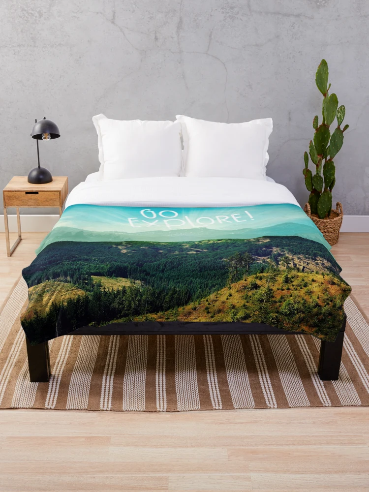 Thumbnail 1 of 6, Throw Blanket, Go Explore! designed and sold by RDeleansDesign.