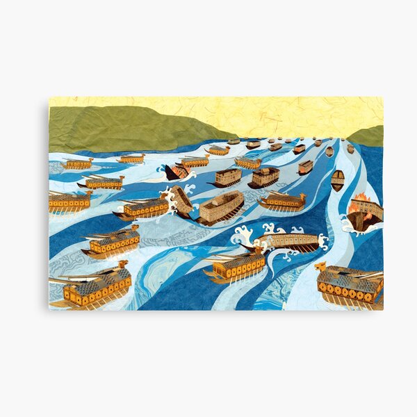 Turtle Ship: Sea Battle Canvas Print