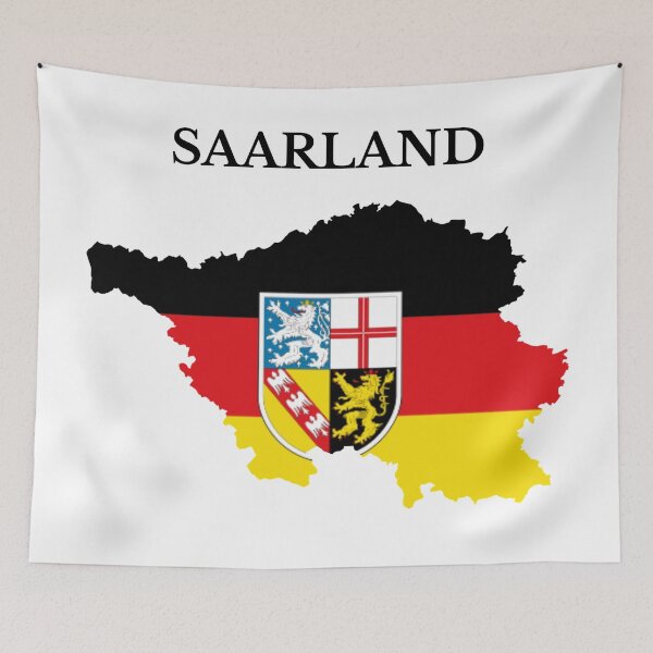 Item preview, Saarland Map Flag, Germany designed and sold by marosharaf.