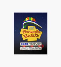 Pensacola Beach Sign and Stars Art Board