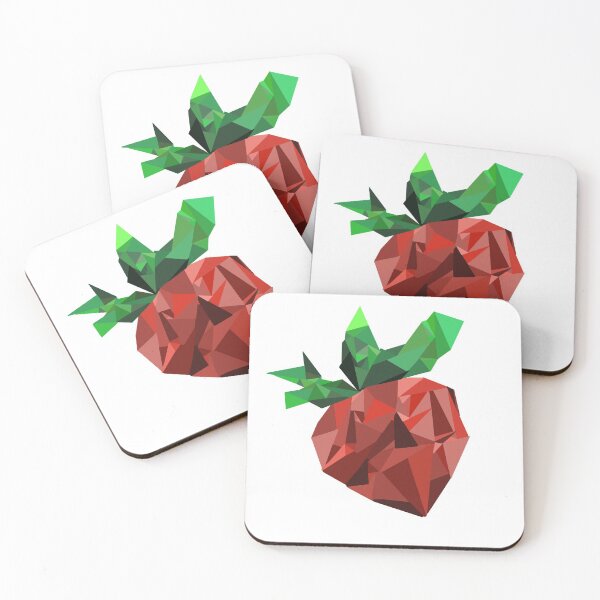 Item preview, Low Poly Art Strawberry  Fruit designed and sold by KOGDI.