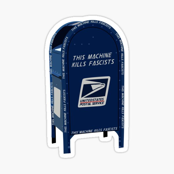 USPS This Machine Kills Fascists Sticker
