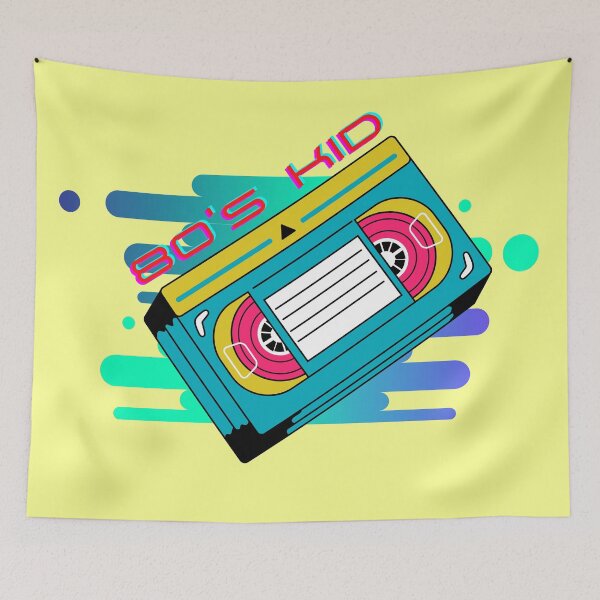 Item preview,  80s Kid Tshirt Tee Shirt VHS Retro Vintage Cute Funny Kawaii Graphic Cartoony Design for Apparel Accessories Home Decor Skins Totes Bags Wall Art Stickers designed and sold by Rocbebe.