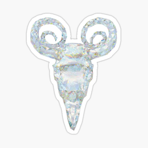 Shiny Crystal Capricorn head Sticker