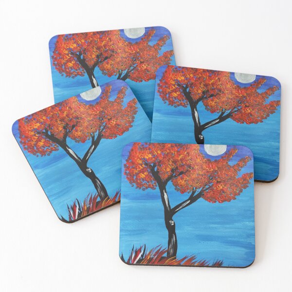 Item preview, A fall night tree designed and sold by FurwaAbid.