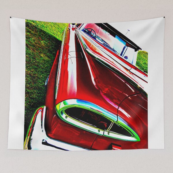 Aperçu de l'œuvre Chevy Impala Vintage 1960 - Rouge créée et vendue par SouthShorePics.