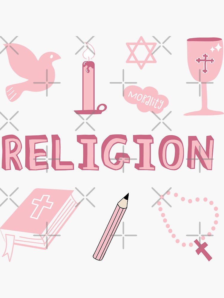"Pink Religion Subject Pack" Sticker by TheGoods Redbubble