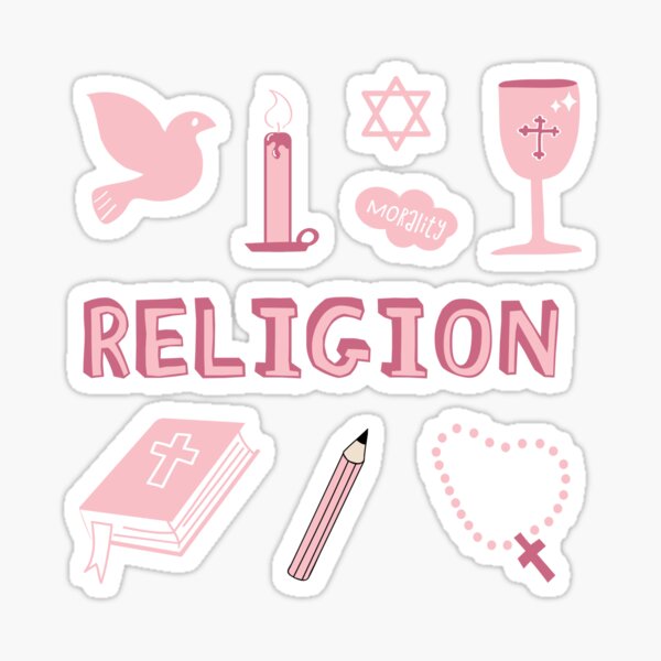 "Pink Religion Subject Pack" Sticker by TheGoods Redbubble