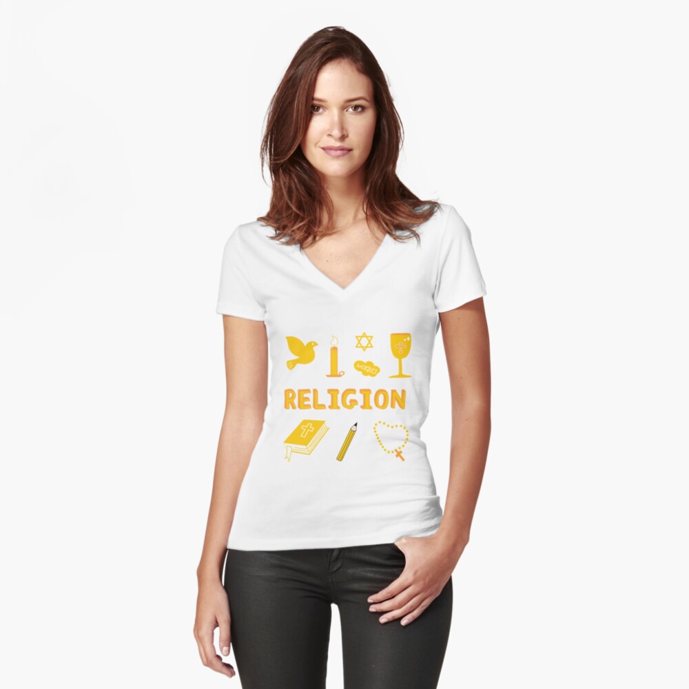 Item preview, Fitted V-Neck T-Shirt designed and sold by The-Goods.