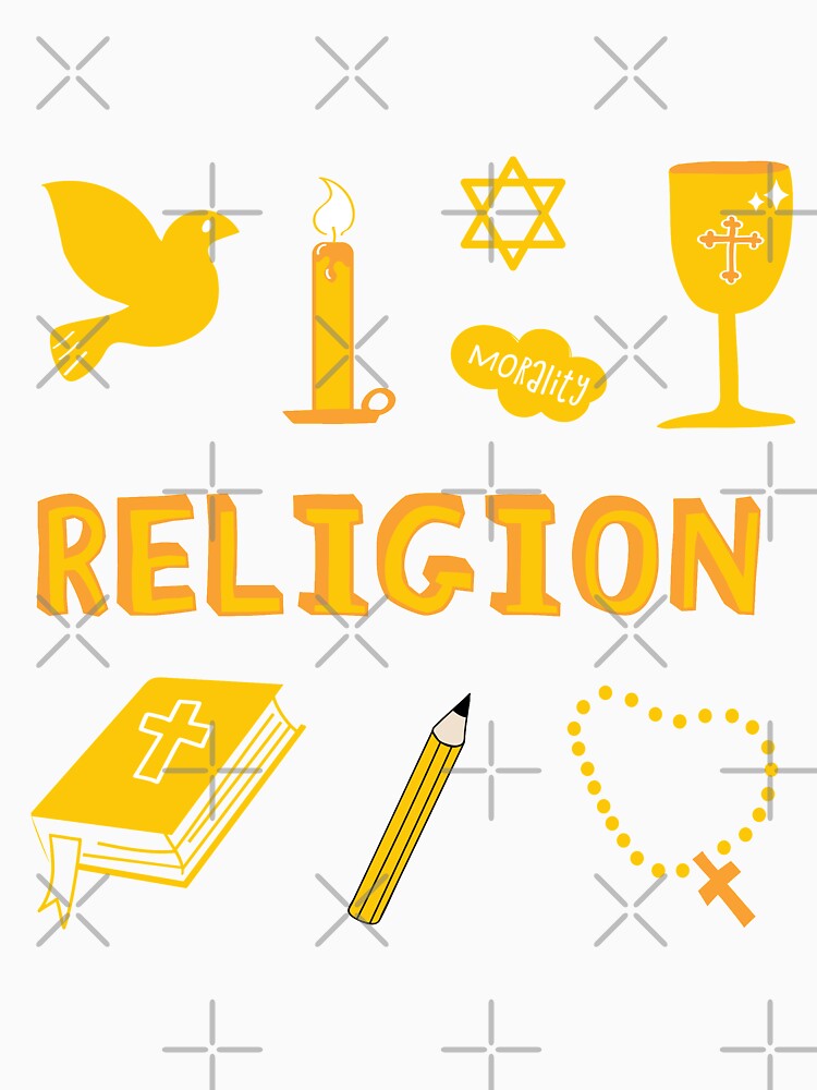 Thumbnail 7 of 7, Classic T-Shirt, Yellow Religion Subject Pack designed and sold by The-Goods.