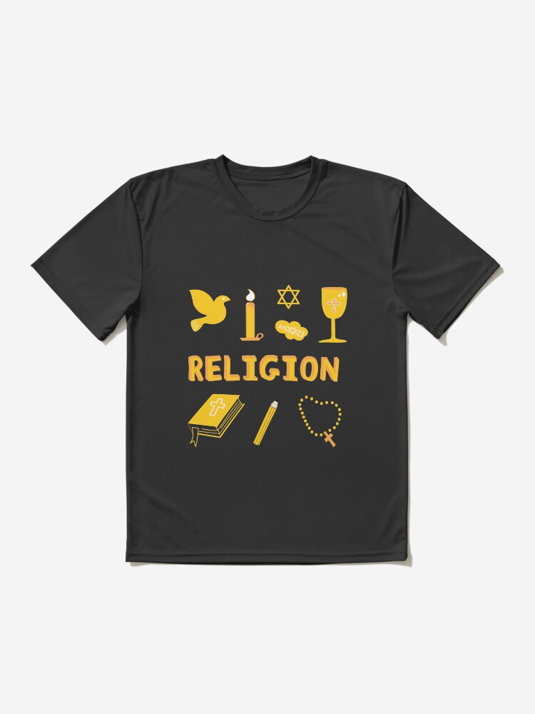 Thumbnail 2 of 7, Active T-Shirt, Yellow Religion Subject Pack designed and sold by The-Goods.