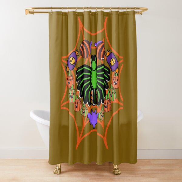 Treat or TrickCrazy Halloween T Shirt Shower Curtain