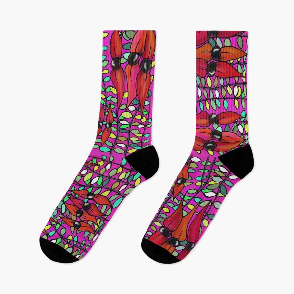 Item preview, iPad Art - Sturt Peas on Pink designed and sold by Georgie Sharp.