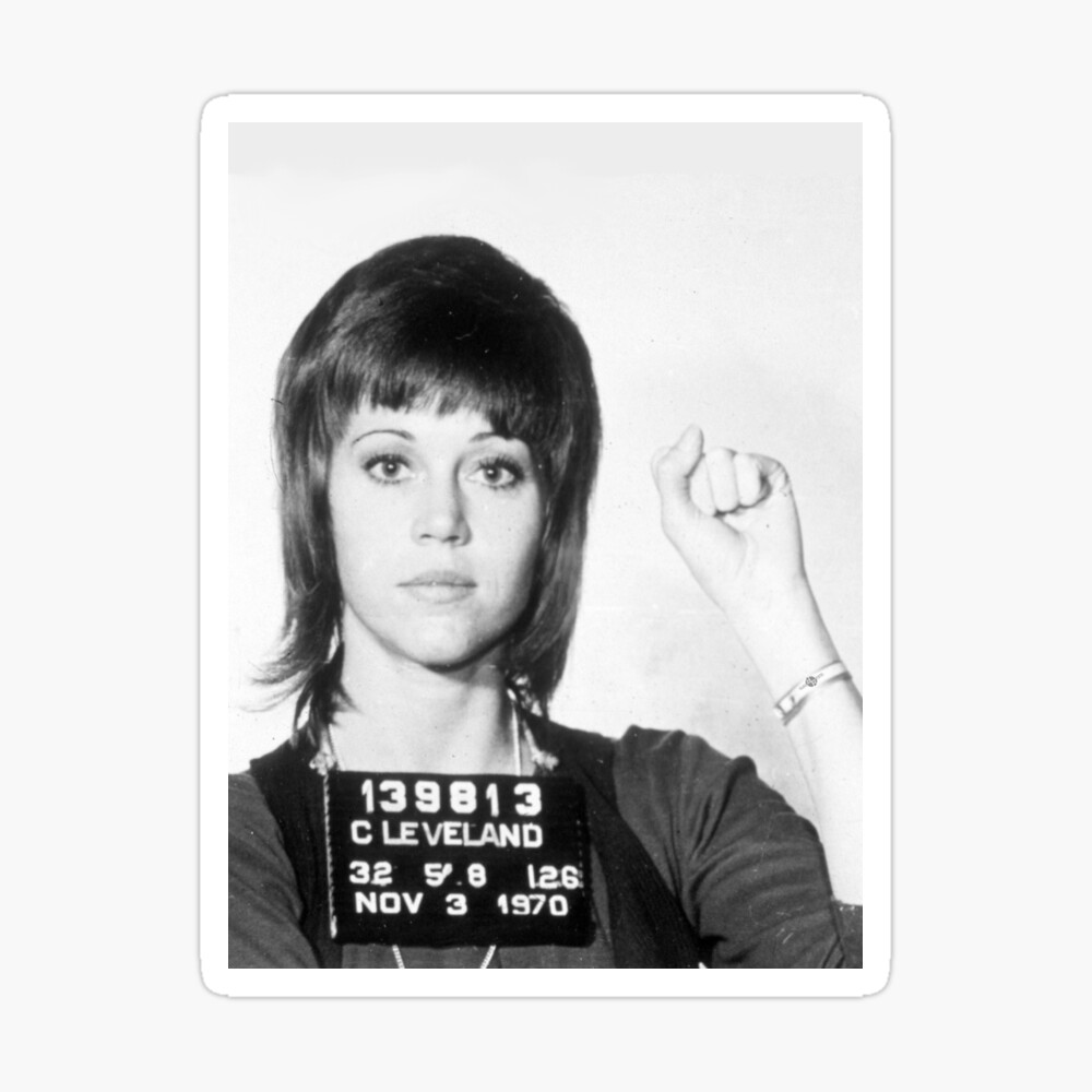 Canvas Art Poster Mugshot Size: 12" x 24" Jane Fonda 
