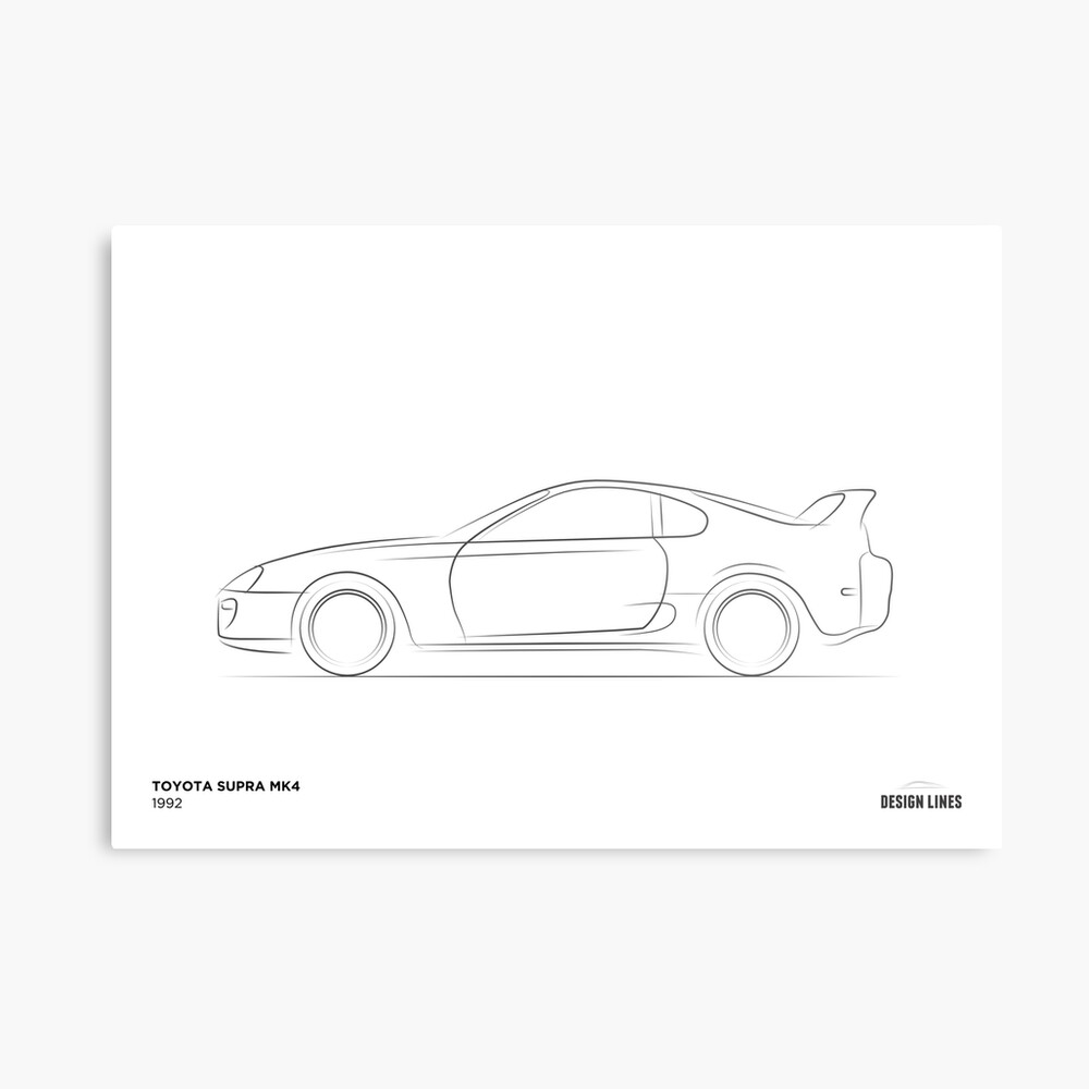 Design Lines - Toyota Supra Mk4 Poster for Sale by bpotstra | Redbubble