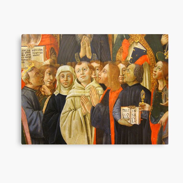 Detail from the coronation of the virgin, Bandini Museum, Fiesole, Italy Canvas Print