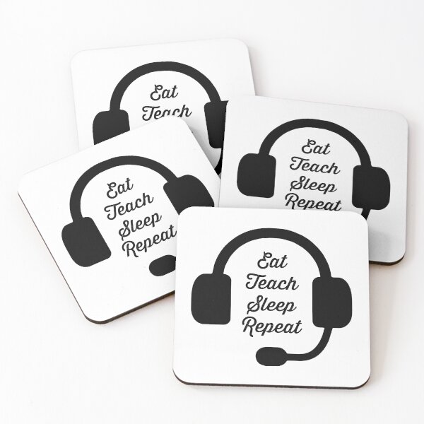 Item preview, Eat Teach Sleep Repeat | Teach Online | ESL Teacher | Distance Learning designed and sold by RocketPunchSC.