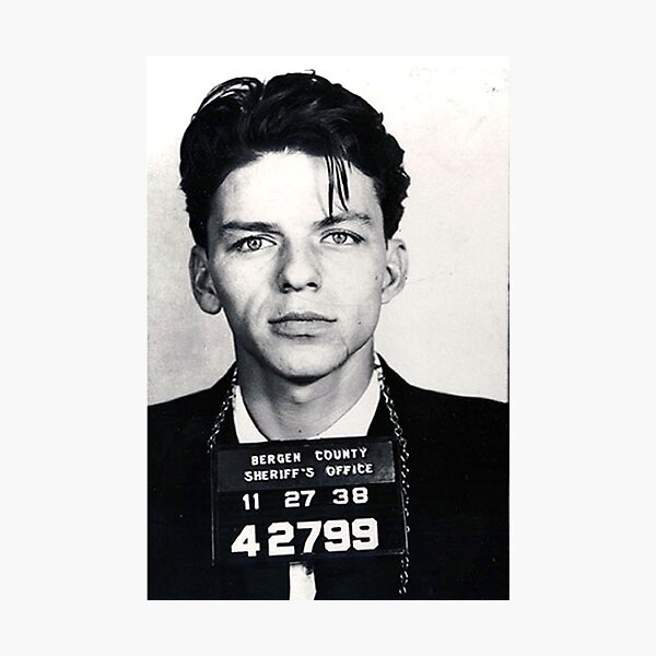 Frank Sinatra Mug Shot Photographic Print