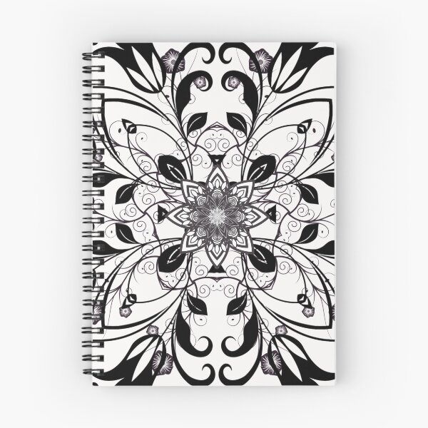 Item preview, Black and White Flower Mandala designed and sold by AmandasCC.