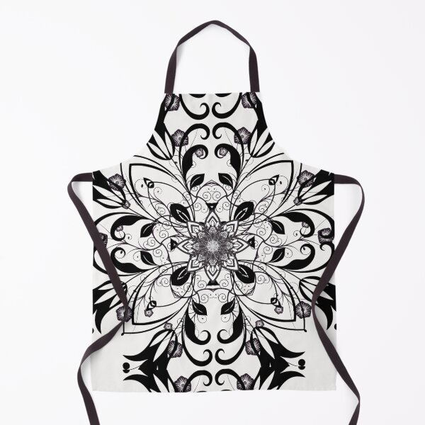 Item preview, Black and White Flower Mandala designed and sold by AmandasCC.