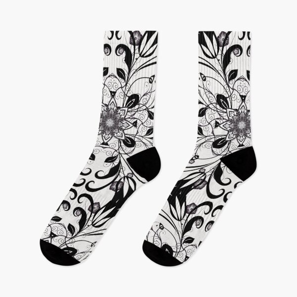 Item preview, Black and White Flower Mandala designed and sold by AmandasCC.