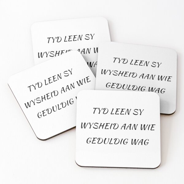 Item preview, Tyd leen sy wysheid — Inspirerende Afrikaanse spreuk designed and sold by Galathi Designs.