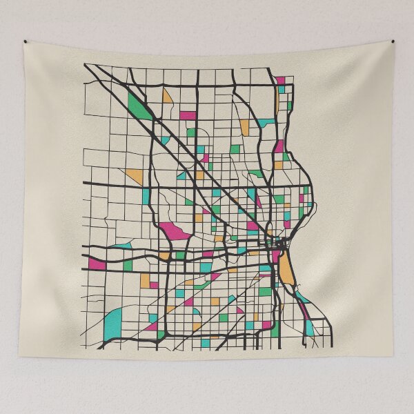 Item preview, Milwaukee, Wisconsin Street Map designed and sold by A Deniz Akerman.
