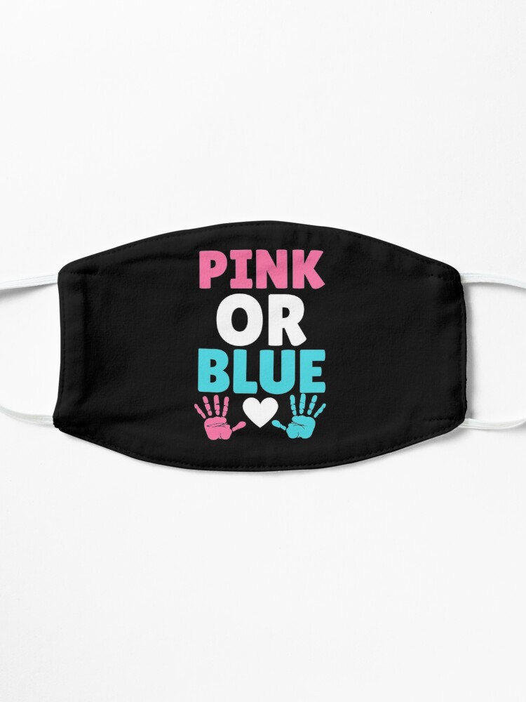 pink and blue masks for gender reveal