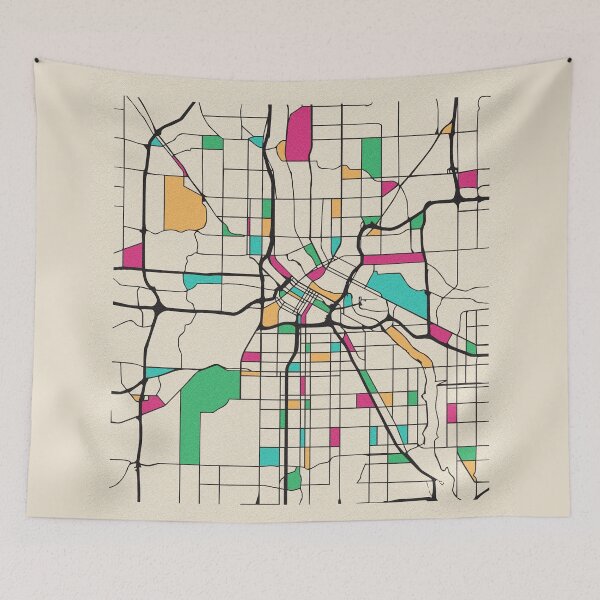 Item preview, Minneapolis, Minnesota Street Map designed and sold by A Deniz Akerman.