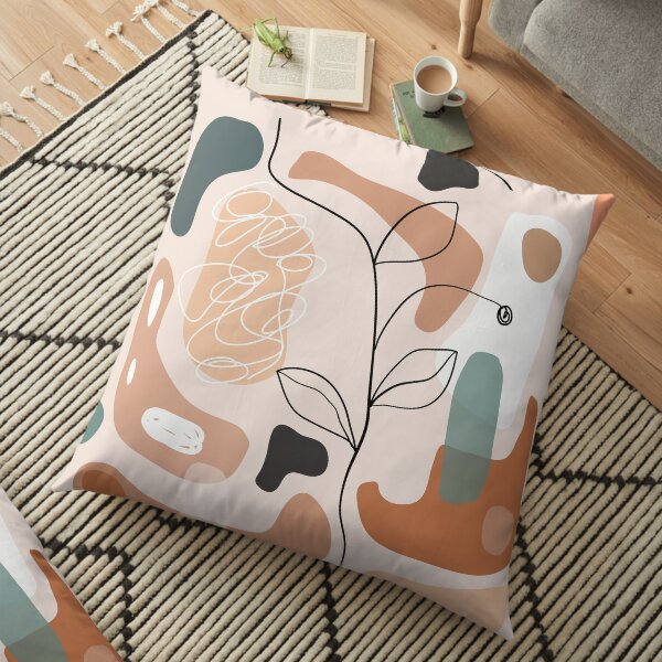 Backpack Abstract Flowers Floor Pillow