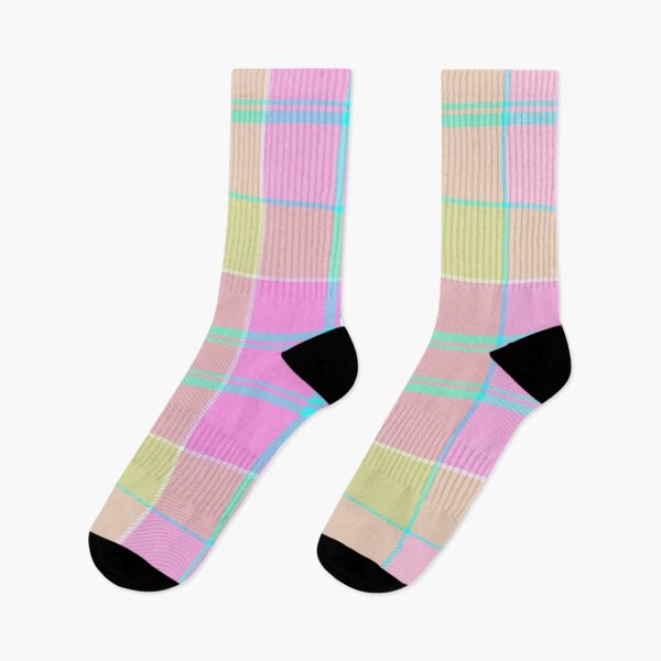 Artikelvorschau, Madras Plaid in den Farben Pink, Blau und Gelb entworfen und verkauft von AlteredAtelier.