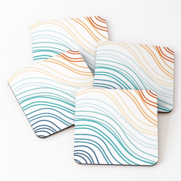 Item preview, Blue Orange Wavy Line Pattern designed and sold by oeschi.