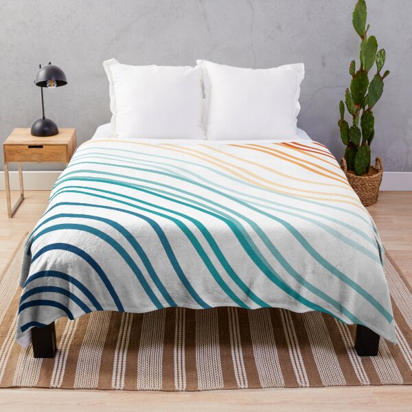 Item preview, Blue Orange Wavy Line Pattern designed and sold by oeschi.