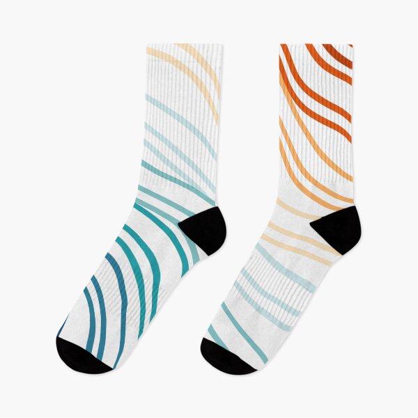 Item preview, Blue Orange Wavy Line Pattern designed and sold by oeschi.