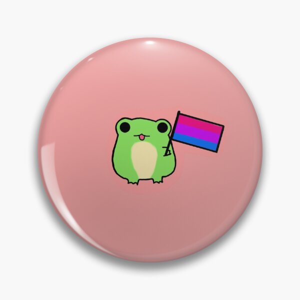 Item preview, Cute frog with bi flag  designed and sold by artemisizzy.