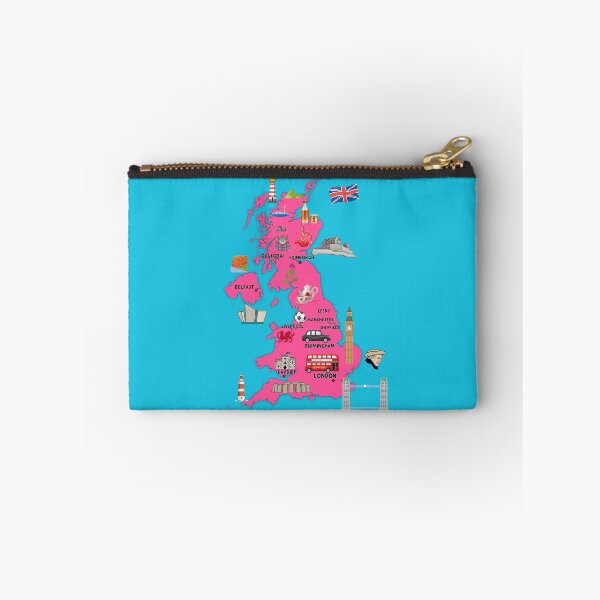 Item preview, United Kingdom map illustrated map of UK showing the top attractions and landmarks  designed and sold by mashmosh.
