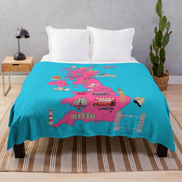 Item preview, United Kingdom map illustrated map of UK showing the top attractions and landmarks  designed and sold by mashmosh.