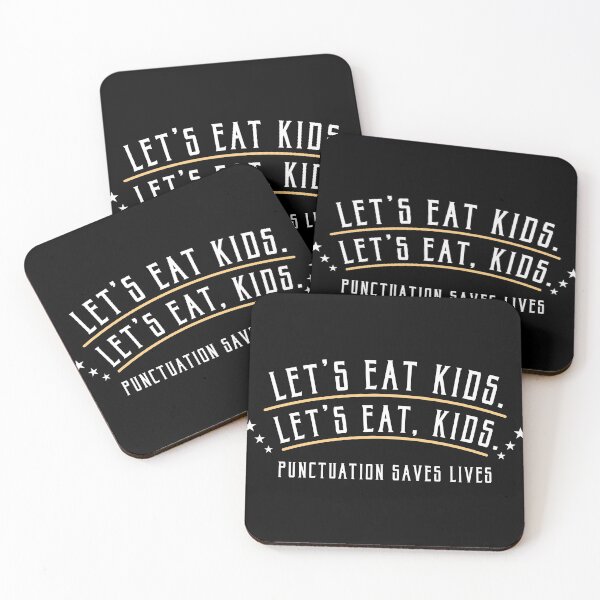 Item preview, Lets Eat Kids Punctuation Saves Lives Funny design design designed and sold by Lisbob.