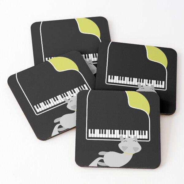 Artikelvorschau, Klavier spielende Katze | Lustiges Katzenliebhabergeschenk-Musik-Designprodukt entworfen und verkauft von Lisbob.