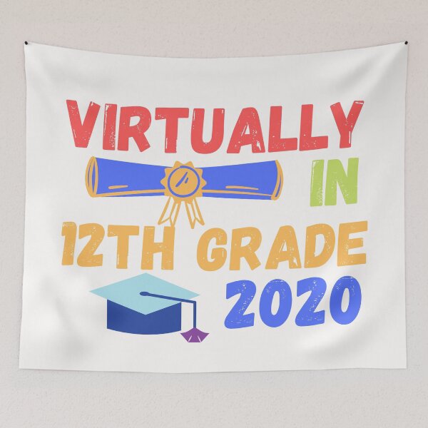 Item preview, Virtually in 12th grade quote Funny primary school saying designed and sold by OneTimeEngineer.