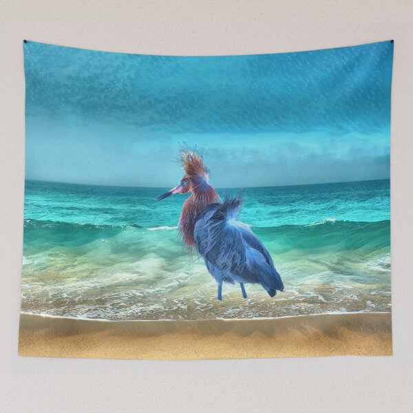 Item preview, Reddish Egret At The Beach designed and sold by Heathermarie321.