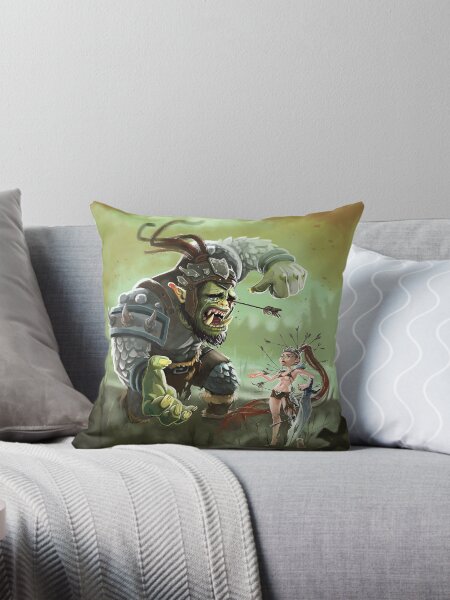 Orc problems Throw Pillow