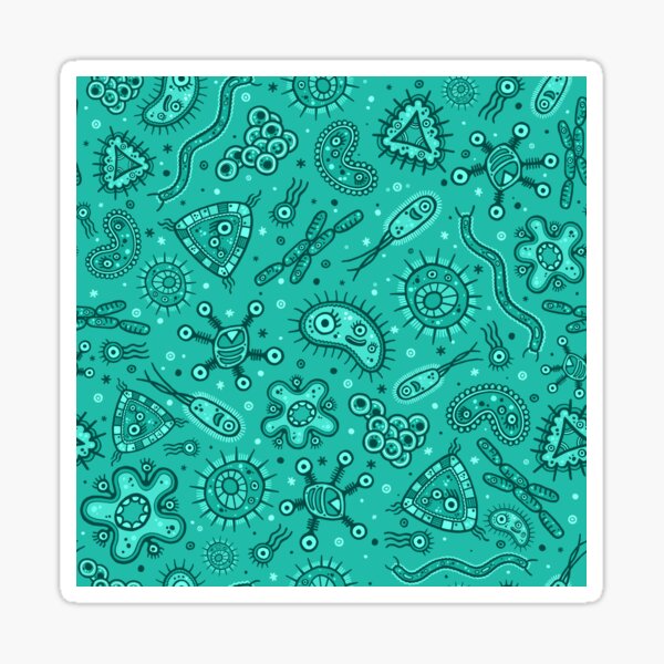 Vista previa del artículo con la obra «Microbios de dibujos animados - verde», diseñado y vendido por chayground.