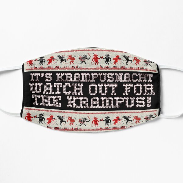 It's Krampusnacht! - Watch Out For The Krampus Christmas Devil Krampus Christmas Gifts Ugly Christmas Sweater Flat Mask