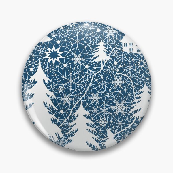 Item preview, Christmas white lace ornament landscape retro design ethno designed and sold by fuzzyfox.