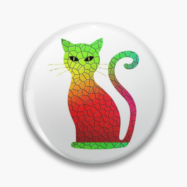 Item preview, cat silhouette mosaic pattern designed and sold by cathelkav.