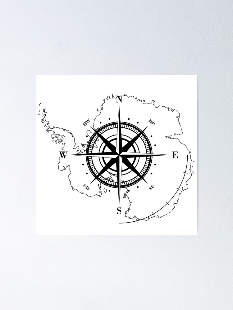 on map of Antarctica" Poster for Sale by ClipartStudio Redbubble